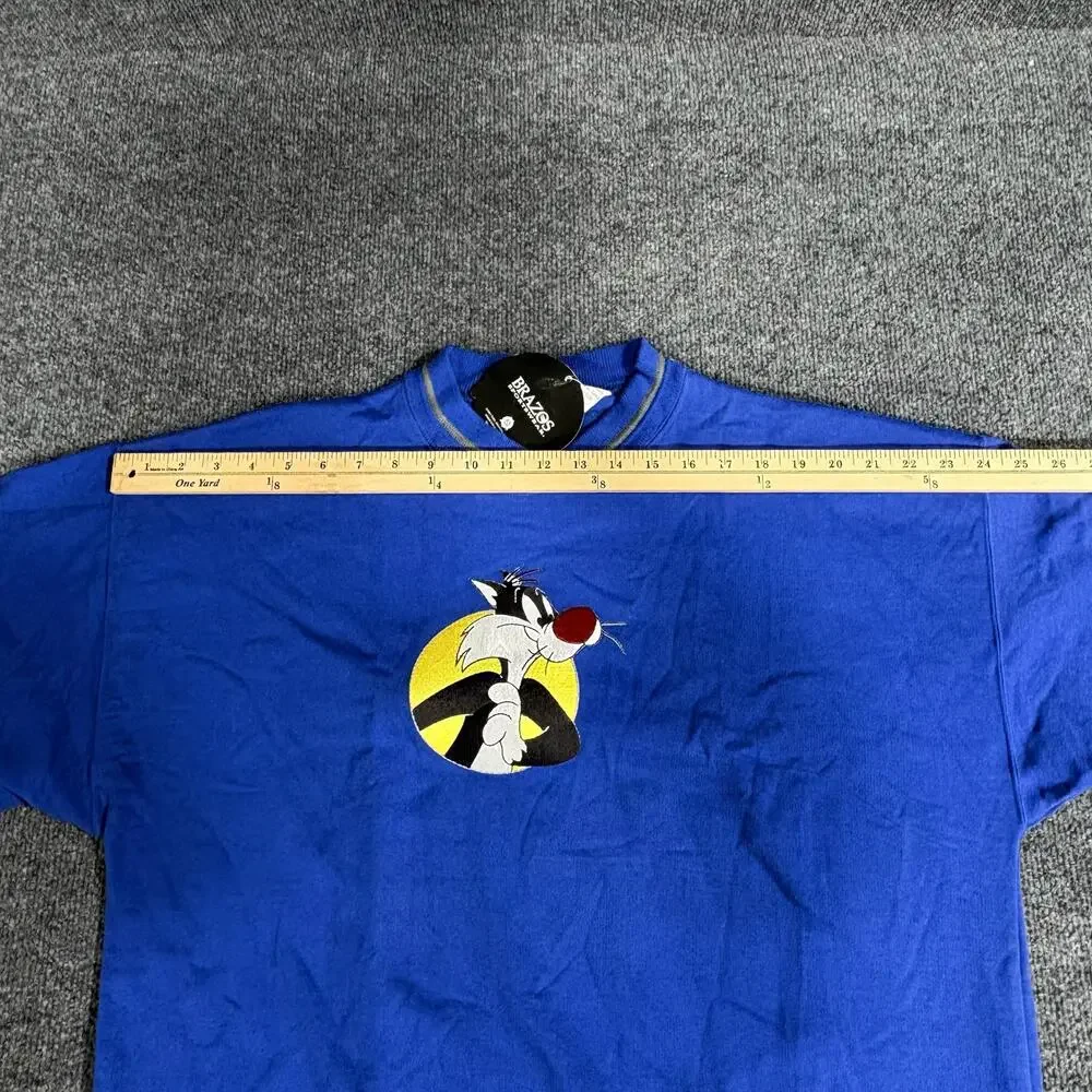 Vintage Looney Tunes Sweatshirt Boys XL Crewneck Sylvester Tweety Graphic 1998